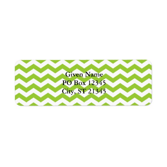 White Zig Zags Return Address Label