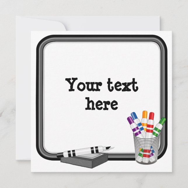 Whiteboard Cards, Customise your text (Front)