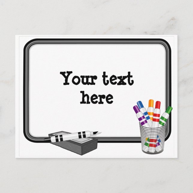 Whiteboard Postcard, Customise your message Postcard (Front)
