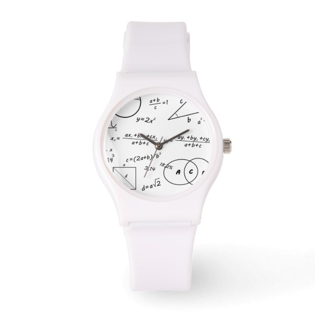 Whiteboard silicon band white watch (Front)