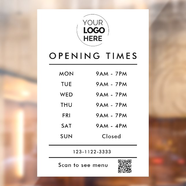 WhiteBusiness opening hours logo and qr code (Sheet 2)