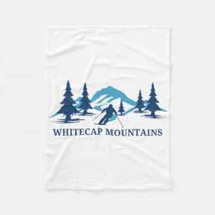 Whitecap Mountains Wisconsin Ski Resort Skiing Ski Fleece Blanket
