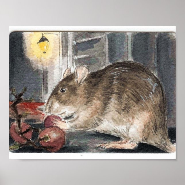 Whitechapel Rat with Grapes Poster (Front)