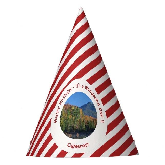 Whiteface Mountain, Adirondack Autumn Party Items Hat (Front)