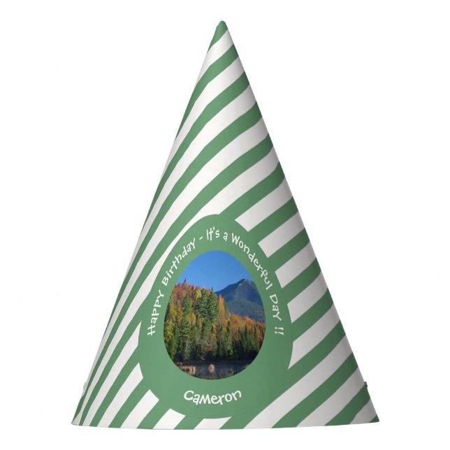 Whiteface Mountain, Adirondack Autumn Party Items Party Hat (Front)