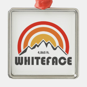 Whiteface Mountain Metal Ornament