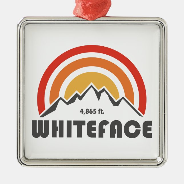Whiteface Mountain Metal Ornament (Front)