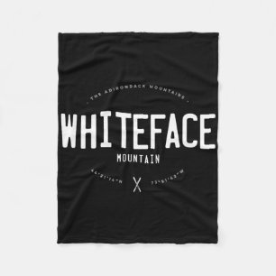 Whiteface Mountain New York Graphic Distressed Vin Fleece Blanket