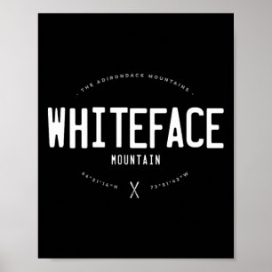 Whiteface Mountain New York Graphic Distressed Vin Poster