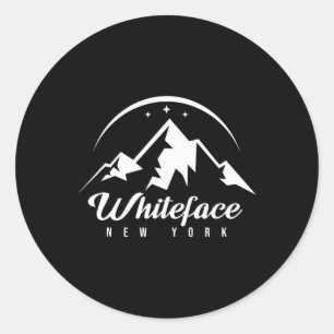 Whiteface Mountain New York Ski Resort Skiing Snow Classic Round Sticker