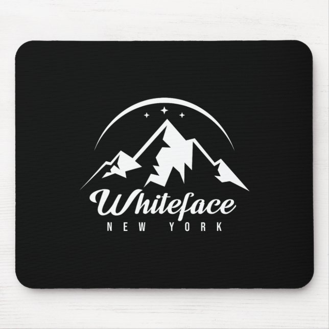 Whiteface Mountain New York Ski Resort Skiing Snow Mouse Pad (Front)