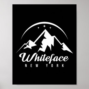 Whiteface Mountain New York Ski Resort Skiing Snow Poster