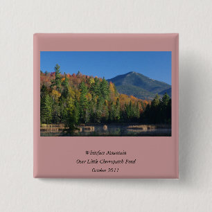 Whiteface Mountain over Little Cherrypatch Pond 15 Cm Square Badge
