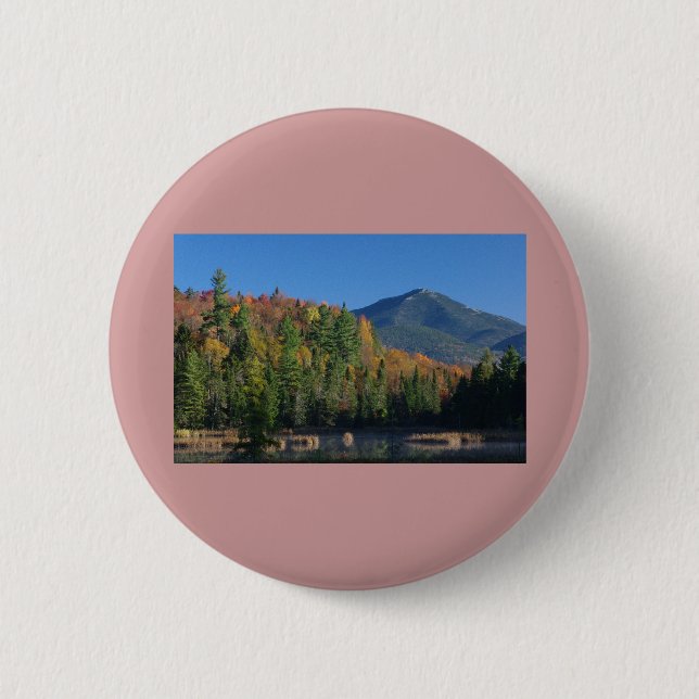 Whiteface Mountain over Little Cherrypatch Pond 6 Cm Round Badge (Front)