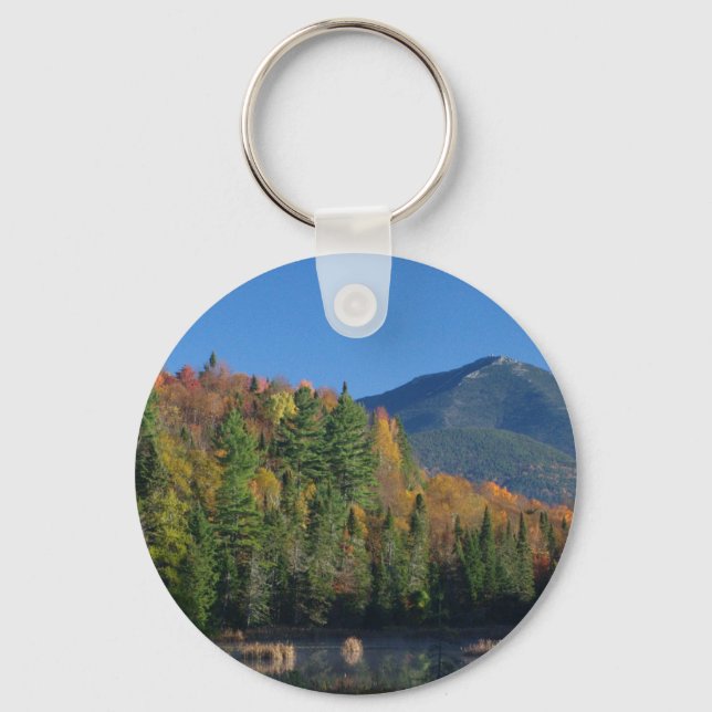 Whiteface Mountain over Little Cherrypatch Pond Key Ring (Front)