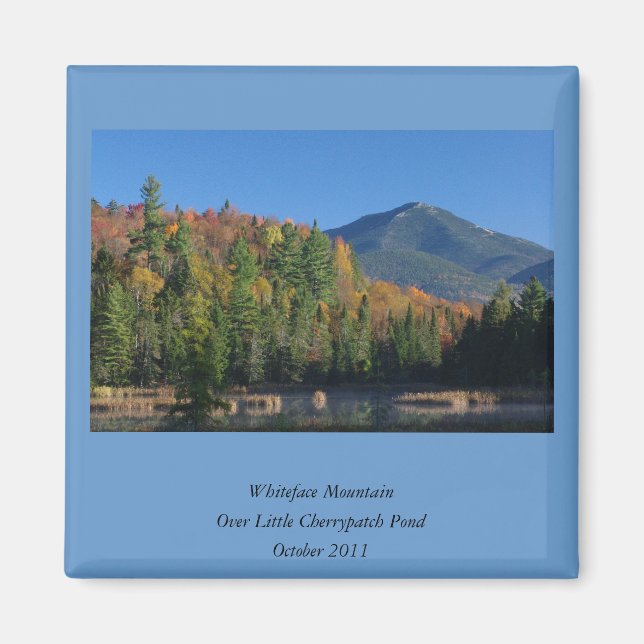 Whiteface Mountain over Little Cherrypatch Pond Magnet (Front)