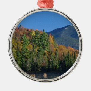 Whiteface Mountain over Little Cherrypatch Pond Metal Tree Decoration
