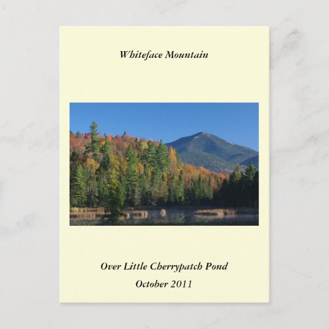 Whiteface Mountain over Little Cherrypatch Pond Postcard (Front)