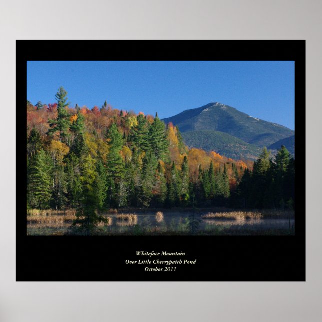 Whiteface Mountain over Little Cherrypatch Pond Poster (Front)