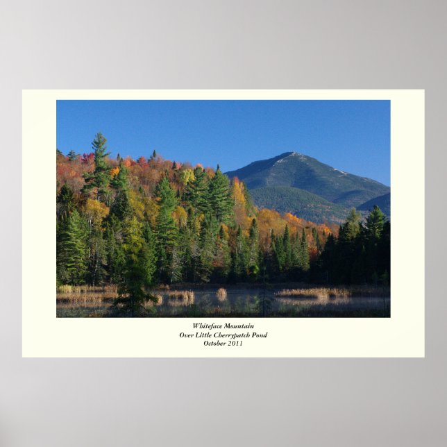 Whiteface Mountain over Little Cherrypatch Pond Poster (Front)