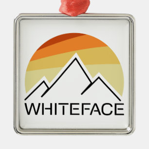 Whiteface Mountain Retro Metal Ornament