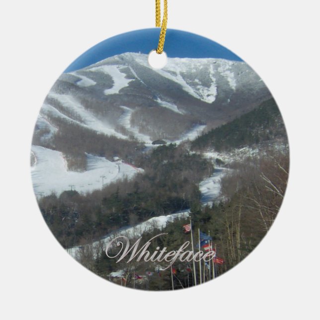 Whiteface Mountain Round Ornament (Front)