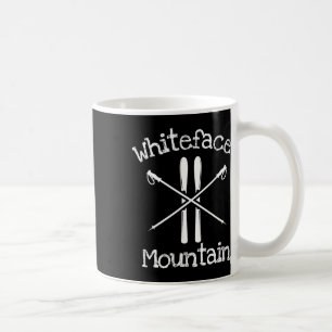 Whiteface Mountain Skiing Ski Skier Poles Rustic A Coffee Mug
