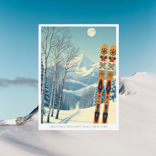 Whiteface New York ski vacation Postcard