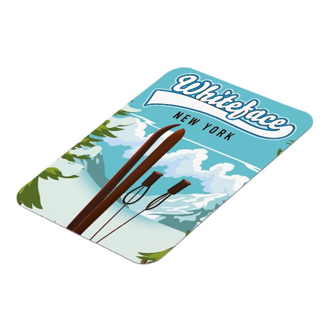 Whiteface New York To Ski Magnet (Left Side)