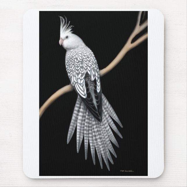 Whitefaced Pearl Cockatiel Mousepad (Front)