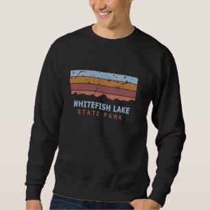 Whitefish Lake State Park Montana Retro Cool Sweatshirt