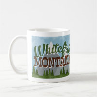 Whitefish Montana Fun Retro Snowy Mountains