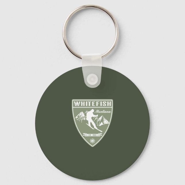 Whitefish Montana Key Ring (Front)
