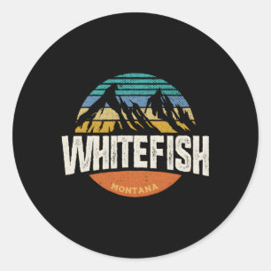 Whitefish Montana Outdoor Classic Round Sticker