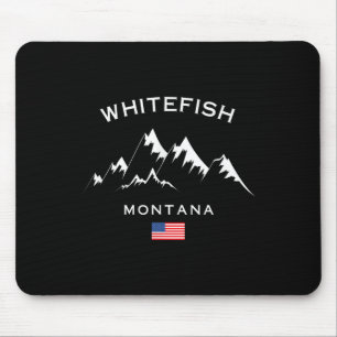 Whitefish Montana Ski Resort Rocky Mountains Skiin Mouse Pad
