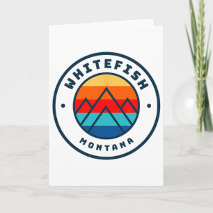 Whitefish Montana Skiing Snowboarding Family Ski T Card