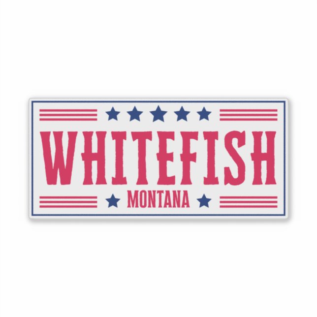 WHITEFISH MONTANA Stars & Stripes (Front)