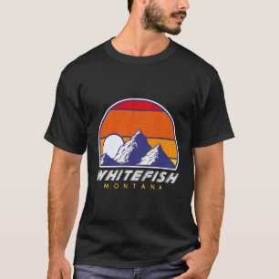 Whitefish Montana Usa Ski Resort 1980S Retro Pullo T-Shirt