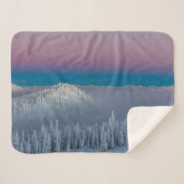 Whitefish Mountain Resort in Whitefish, Montana Sherpa Blanket (Front (Horizontal))