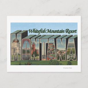 Whitefish Mountain Resort, Montana Postcard
