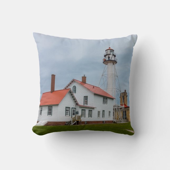 Whitefish Point Lighthouse Cushion (Front)