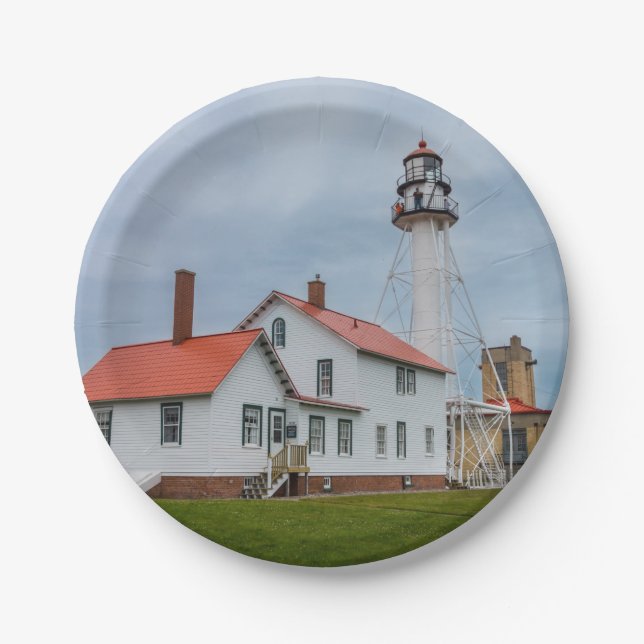 Whitefish Point Lighthouse Paper Plate (Front)