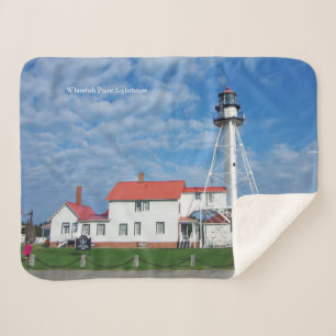 Whitefish Point Lighthouse sherpa blanket