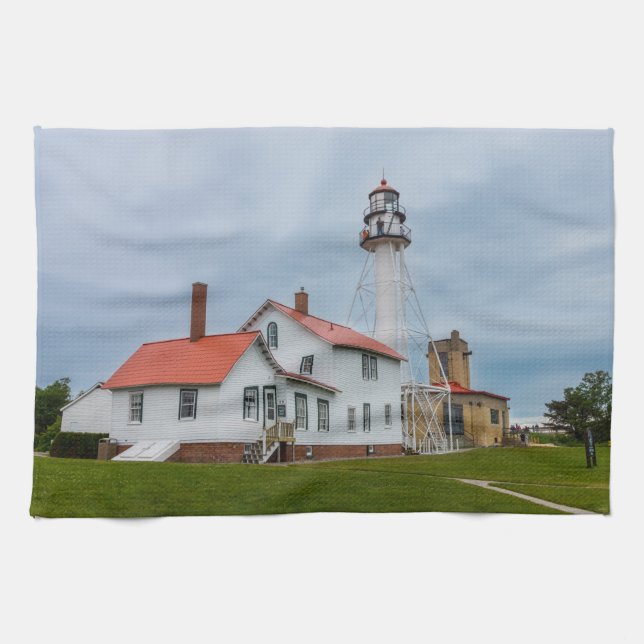 Whitefish Point Lighthouse Tea Towel (Horizontal)
