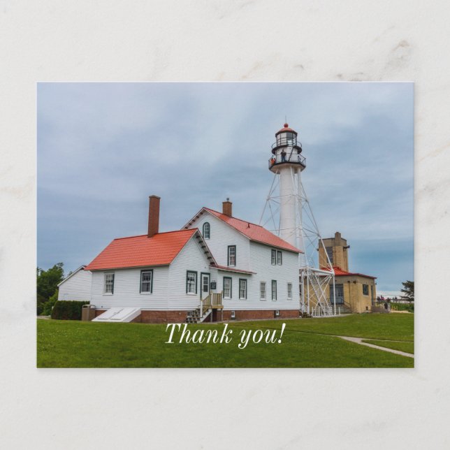 Whitefish Point Lighthouse Thank you Postcard (Front)