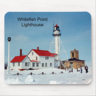 Whitefish Point Lighthouse winter mousepad