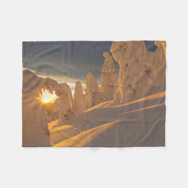 Whitefish Range | Whitefish, Montana Fleece Blanket (Front (Horizontal))