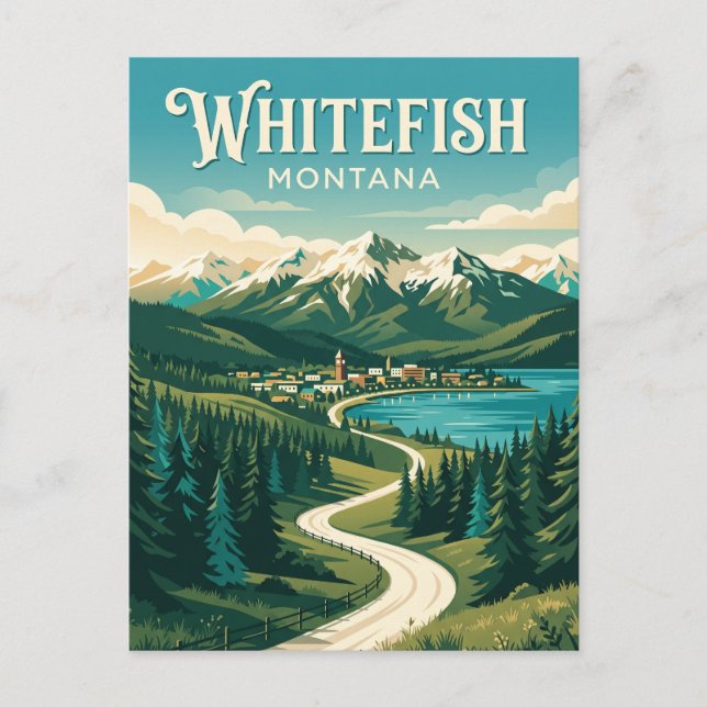 Whitefish USA Postcard (Front)