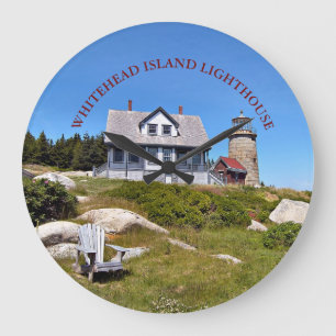 Whitehead Island Lighthouse Maine Round Clock