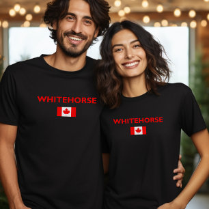 Whitehorse Canada Canadian Flag Dark Colour T-Shirt